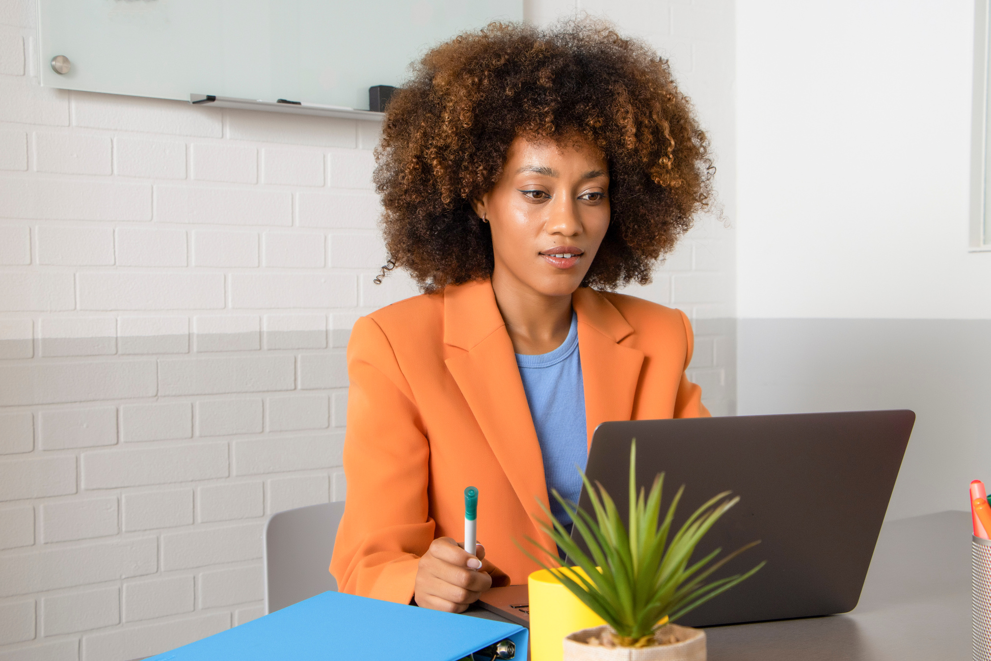 Corporate Training Woman Working in an Office